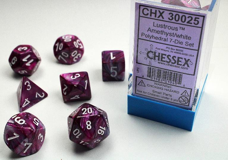 CHX 30025 - Lustrous Amethyst/White 7-Die Set
